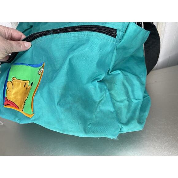 Vintage Disney Winnie The Pooh Teal Messenger Book Bag 90s - Picture 4 of 9